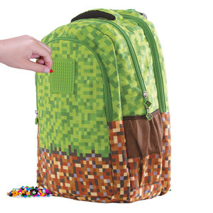 Školský batoh MineCraft hnedo-zelený-10