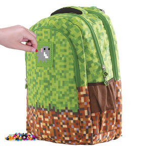 Školský batoh MineCraft hnedo-zelený-11