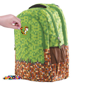 Školský batoh MineCraft hnedo-zelený-12