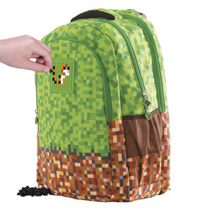 Školský batoh MineCraft hnedo-zelený-8