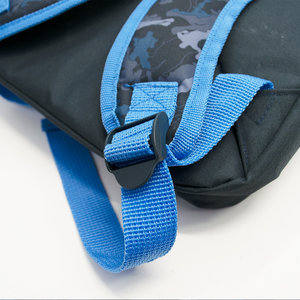 Školský batoh Raven jednokomorový, čierny/modrý-5