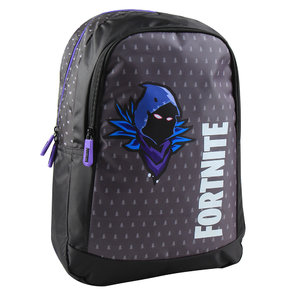 Školský batoh Raven jednokomorový, fialový/čierny-1