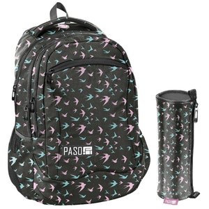 Školská súprava Birds s okrúhlym puzdrom-1