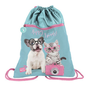 Školský set Happy friends modrý 3dielny-6