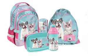 Školský set Happy friends modrý 5dielny-1