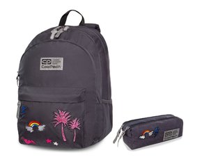 Školský set Hippie sparkling badges grey-1