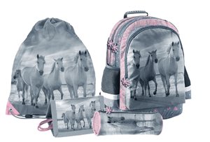 Školský set Kone kvety 4dielny-1