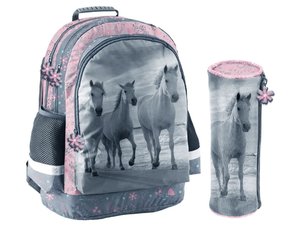 Školský set Kone kvety s batohom-1