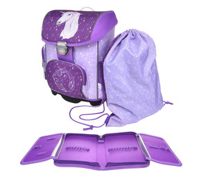 Školský set Kôň (batoh, peračník, vak + fľaša)-2