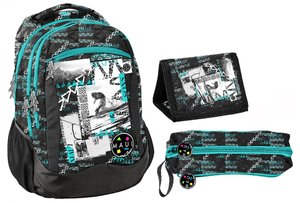 Školský set Maui and sons čierno-zelený 3dielny-1