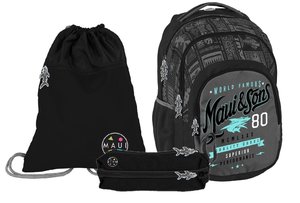 Školský set Maui and sons čierny 3dielny-1