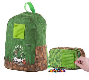 Školský set Minecraft dvojdielny, s jednokomorovým batohom-1