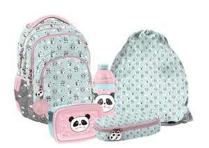 Školský set Panda cute, 5dielny s batohom-1