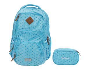 Školský set Wonder svetlo modrý (batoh + peračník)-1