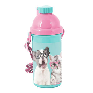 Set na desiatu Happy friends modrý-3