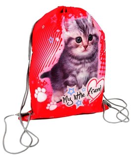 Vak na chrbát Mačiatko - červený-3