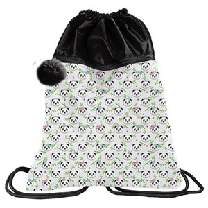 Vak na chrbát Panda šedý pevný-1