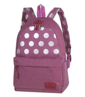 Voľnočasový batoh Street Silver dots/pink-1