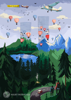 Ponožky klasik Adventure balloon 35-38-2