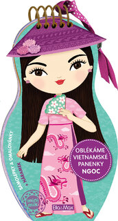 Obliekame vietnamské bábiky NGOC - Omaľovánky-1