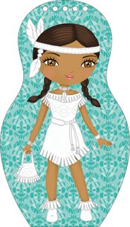 Obliekame indiánske bábiky APONI –  Maľovanky-6