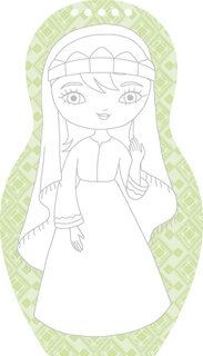 Obliekame marocké bábiky LOUNA – Maľovanky-3