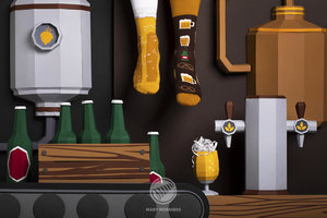 Ponožky klasik Craft beer 35-38-2