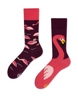 Ponožky klasik Pink flamingo 35-38-1