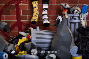 Ponožky klasik Raccoon bandit 39-42-2