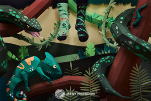 Ponožky klasik Sneaky snake 35-38-2