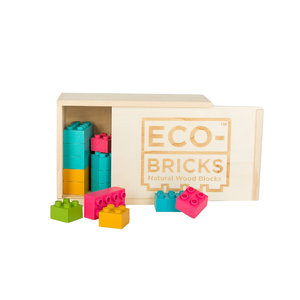 Eco-bricks Plus 25 farebných kociek-5