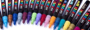 Akrylový popisovač PC-3M Posca, 0,9-1,3 mm, sv. modrý-5