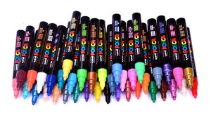 Akrylový popisovač PC-5M Posca, 2,5 mm, žltý-6