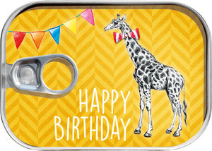 Konzerva na peniaze Happy Birthday žirafa-1