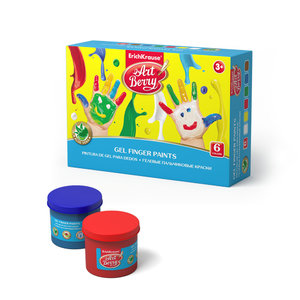 Gélové prstové farby ArtBerry s Aloe Vera 6 farieb-1