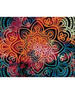 Maľovanie podľa čísel - ŽIARIVÁ MANDALA-1