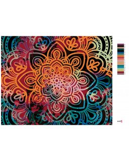 Maľovanie podľa čísel - ŽIARIVÁ MANDALA-3