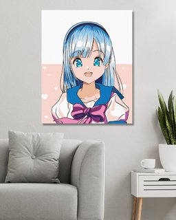 Maľovanie podľa čísel Anime dievča s mašľou-2