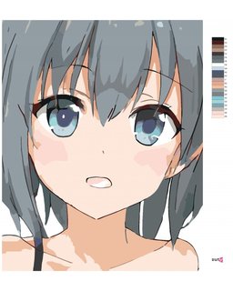 Maľovanie podľa čísel Anime girl portrét-3