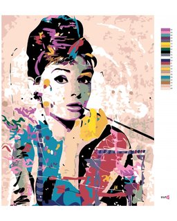 Maľovanie podľa čísel Audrey Hepburn-3