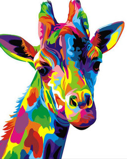 Maľovanie podľa čísel Farebná žirafa 30x40 cm-1