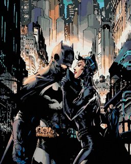 Maľovanie podľa čísel Batman a Catwoman-1