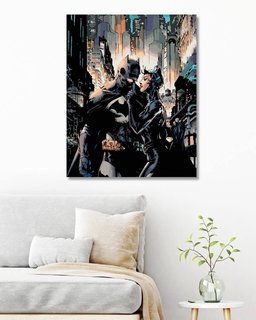 Maľovanie podľa čísel Batman a Catwoman-2