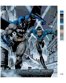 Maľovanie podľa čísel Batman a Nightwing-3