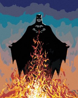Maľovanie podľa čísel Batman a plamene-1