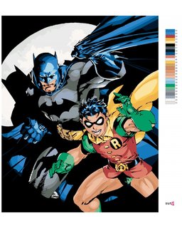Maľovanie podľa čísel Batman a Robin-3