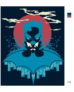 Maľovanie podľa čísel Batman v modrej a červenej-3