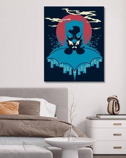 Maľovanie podľa čísel Batman v modrej a červenej-2