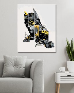 Maľovanie podľa čísel Batman v šedej a žltej-2