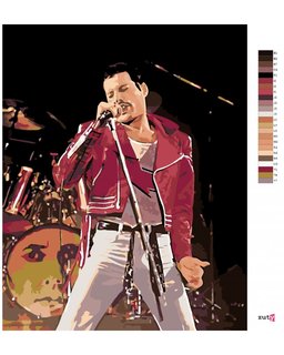Maľovanie podľa čísel Freddie na pódiu-3